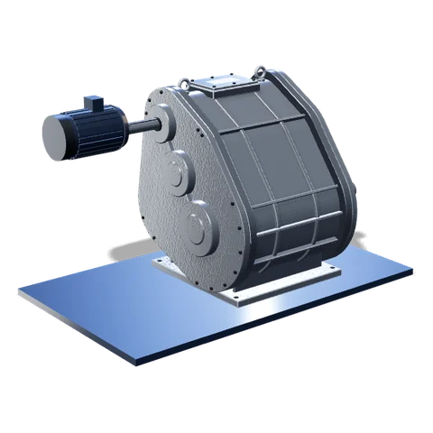 Gear reducer coupled to a motor on a test base