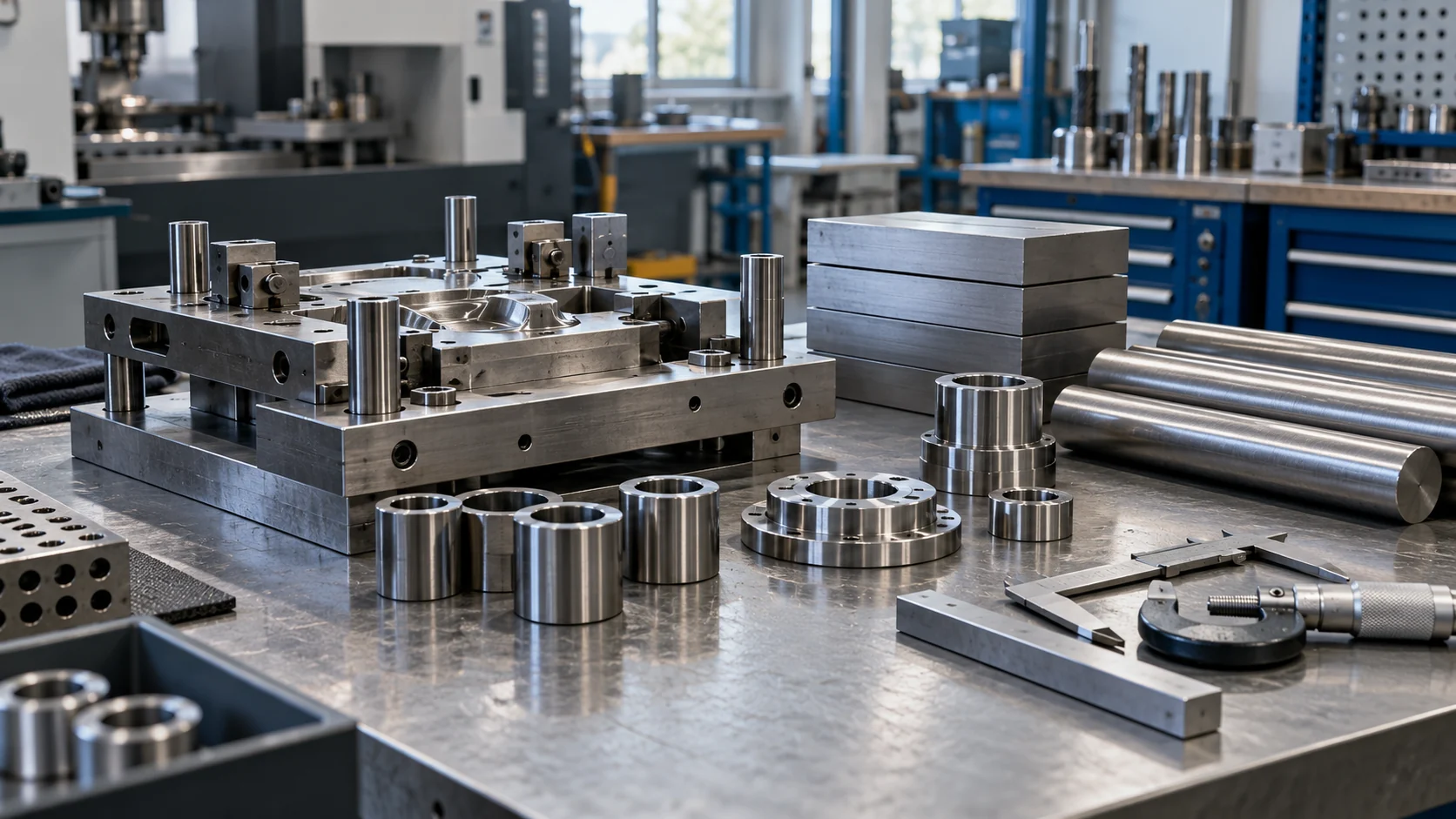 Illustrative manufacturing line with metal components