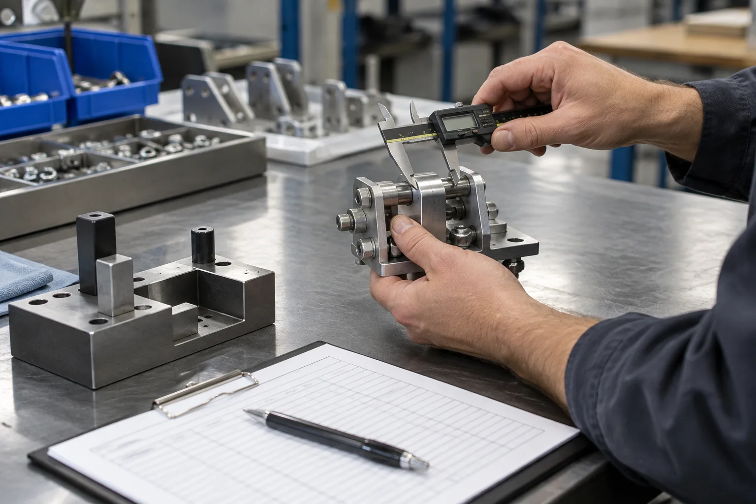 Illustrative dimensional check of a mechanical subassembly
